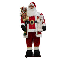 Riesiger Weihnachtsmann, rot, einziehbar - L130 x B110 x H380 cm