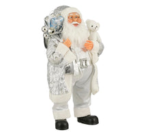 Weihnachtsmann silber - L40xB28xH80cm