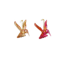 Vogelornament rotgold, 2er-Set - L9 x B8 x H11 cm