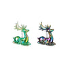 Hirschornament grün-blau, 2er-Set - L7,5 x B2,5 x H9 cm