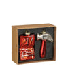 Ornament Werkzeug Glas rot - L14 x B12 x H5,5 cm