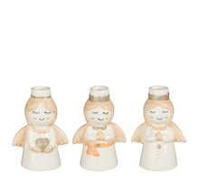 Kerzenhalter Engel weiß 3er Set - L9xB6,5xH14cm