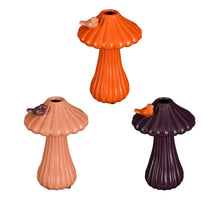 Single flower vaas paddestoel 3 ass- h19xd13,5cm