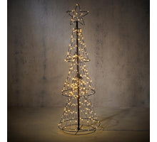 Baum schwarz warmweiß IP44 310 LEDs 8FC Timer - H150 x D53 cm