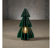 Baum grün warmweiß LED mit Batterie und Timer - H20 x D11,5 cm