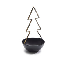 Metallschale Baum Ø15x30cm schwarz/gold