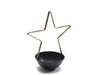Metallschale Stern Ø12x25cm schwarz/gold