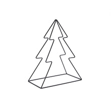 Metall-3D-Tannenbaum 26x14x33cm schwarz