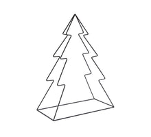 Metall-3D-Tannenbaum 35x18x46cm schwarz