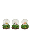 Dekorative Wasserball-Weihnachtsfigur, grün, 3er-Set - H7 x D5 cm
