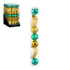 Ornament banaan kerstbal goud groen 7 stuks - d6cm