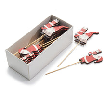 Holz-Weihnachtsmann-Figur 7cm 24 Stück