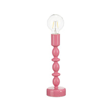 Oxford Tischleuchte LED Glas dunkelrosa batteriebetrieben - H28 x D9 cm