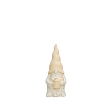 Dekorationszwerg, cremeweiß - L6,5 x B6 x H15 cm