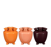 Otilia Tulpenvase lila rosa orange 3er Set - H17xØ15cm