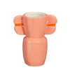 Cleo Vase rosa - L16 x B9,5 x H18,5 cm