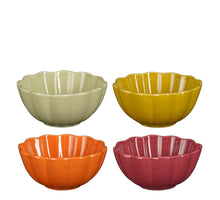 Corfu Schale orange hellgrün rosa gelb 4er Set - H5xØ9,5cm
