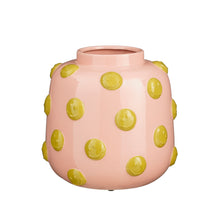Smiley vaas l.roze - h28xd28,5cm