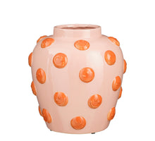 Smiley vaas l.roze - h32,5xd30cm