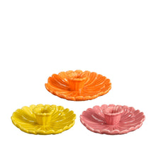 Kerzenhalter gelb orange rosa 3er Set - H4xØ13cm