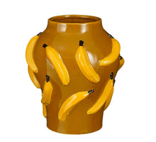Moza Vase gelb - H30 x D26,5 cm