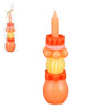 Orangefarbene Kerze zum Selbermachen - H26 x D7 cm