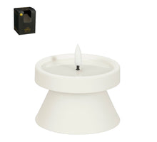 Öllampe LED weiß, batteriebetrieben mit Timer - H6,5 x D9 cm