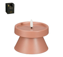Öllampe LED rosa, batteriebetrieben mit Timer - H6,5 x D9 cm