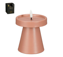 Öllampe LED rosa, batteriebetrieben mit Timer - H10 x D9 cm