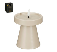 Öllampe LED taupe, batteriebetrieben mit Timer - H10 x D9 cm