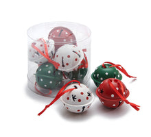 Weihnachtsglöckchen-Anhänger 4cm rot/weiß/grün 6 Stück