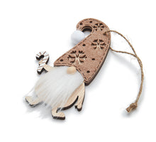Holzgnom 'Nifi' Anhänger 7,5cm braun