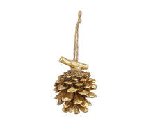 Ornament dennenappel goud - l5,5xb5,5xh7cm