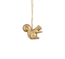 Ornament eekhoorn goud - l5,5xb2xh4,5cm