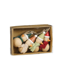 Ornament sneeuwman bruin 4 stuks FSC Mix - l2,5xb2,5xh5,5cm