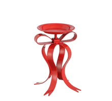 Kandelaar strik rood - l17xb14xh20cm
