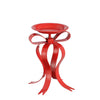 Kandelaar strik rood - l17xb14xh20cm