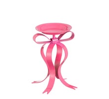 Kandelaar strik roze - l17xb14xh20cm