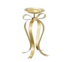Kandelaar strik champagne - l17xb14xh28cm