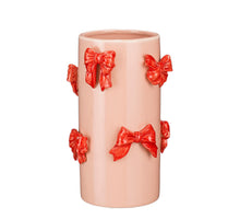 Vaas strik rood - h26xd17cm