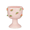Pot op voet watermeloen lila - h16xd14,5cm