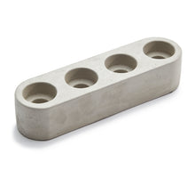 Cement 4 t-light holders oval 24x6,5cm