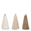Decoratie boom wit l.bruin bruin 3 assorti - h17xd8cm