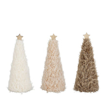 Decoratie boom bruin l.bruin wit 3 assorti - h23xd9cm