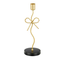 Kandelaar strik goud - l8xb7xh25cm