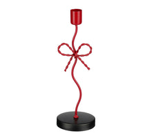 Kandelaar strik rood - l8xb7xh25cm