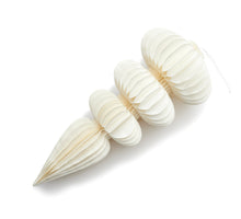 Papierkegel-Hängeleuchte Ø35x78cm creme