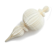 Papierornament-Anhänger Ø35x78cm creme