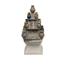 Keramikvase 25x25x54cm Mehrfarbig