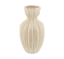 Keramikvase 13,5x13,5x25cm Cremeweiß